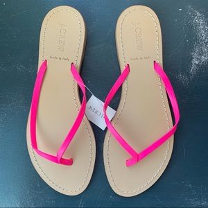 J. Crew Capri Sandal Neon pink flip flops 🩴